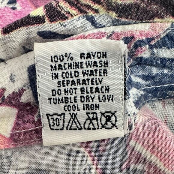 Hawaiian Las Vegas Playing Cards Novelty Button Down Shirt Womens Small Vintage - Picture 10 of 10